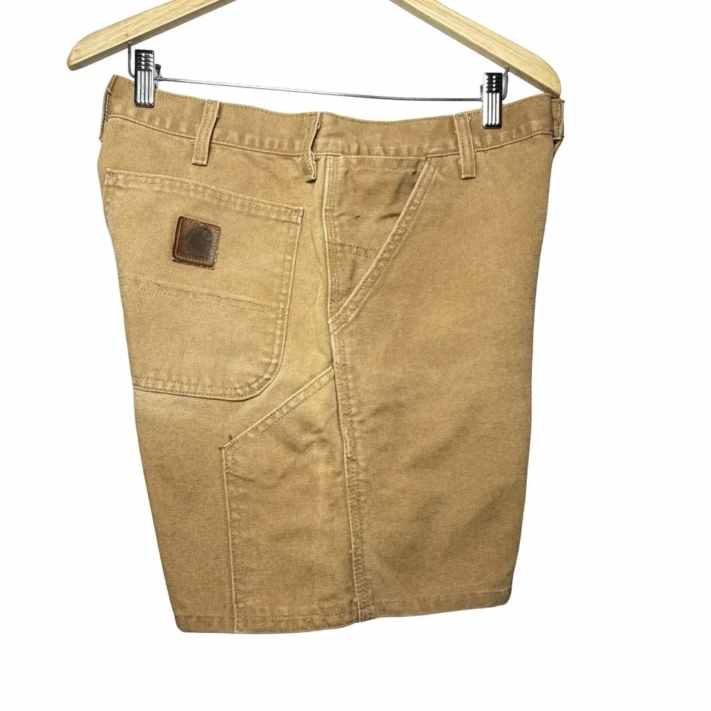 Vintage Carhartt WU1906 Duck Canvas Carpenter Work Shorts Brown Size 31 Y2K